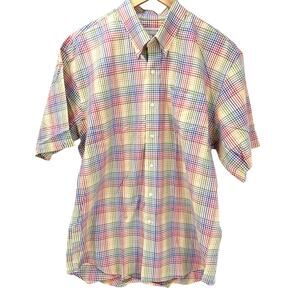 Cutter &‎ Buck Shirt Mens XL Button Down Plaid Easter Spring Short Sleeves